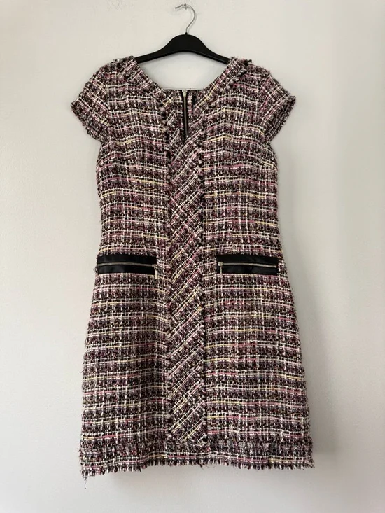 Karl Lagerfeld Paris boucle tweed sheath dress Size 10 Multi Color EUC - Picture 3 of 16